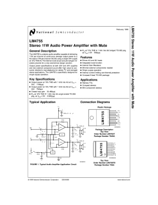 Интегрална схема  LM4755T