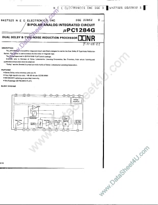 Интегрална схема  UPC1284G   SMD