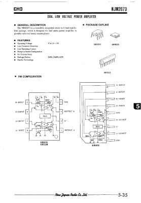 Интегрална схема  NJM2073D  SMD