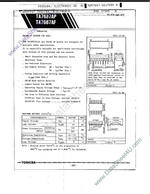 Интегрална схема  TA7687AP