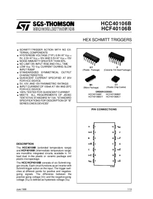 Интегрална схема  CD40106 / HEF40106