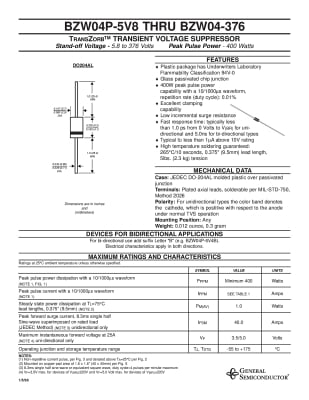 Диод транзил BZW04P58-E3/73