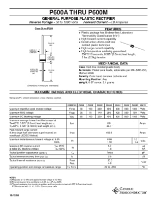 Диод P600M 6A10