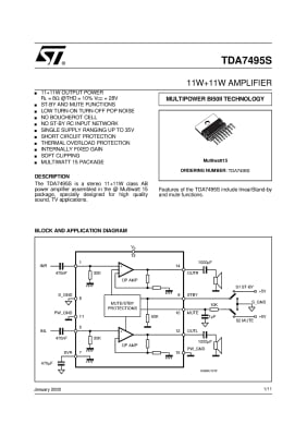 Интегрална схема  TDA7495