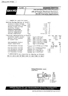 Транзистор 2SB698F TO-92