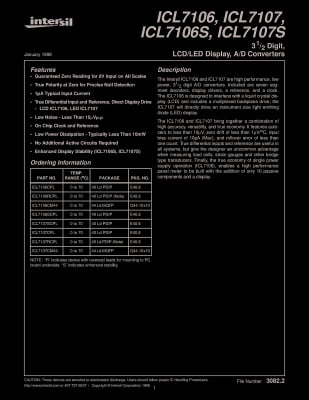 Интегрална схема  ICL7106CPLZ DIP-40