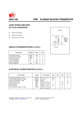 Транзистор 2SA1106 TO-3P