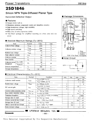 Транзистор 2SD1846 TOP-3