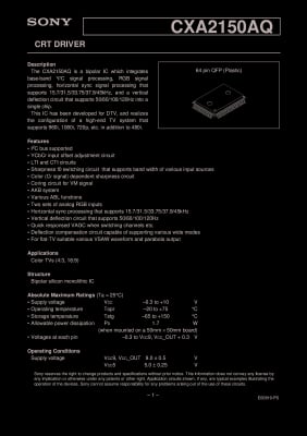 Интегрална схема  CXA2150AQ