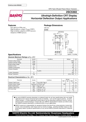 Транзистор 2SC5302 TO-3PF