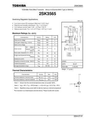 Транзистор 2SK3565 TO-220F