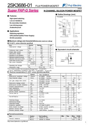 Транзистор 2SK3686 TO-220F