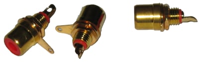 Женски RCA конектор за монтаж на черен панел