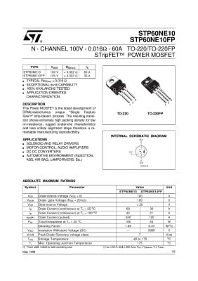 Транзистор STW60NE10 TO-247