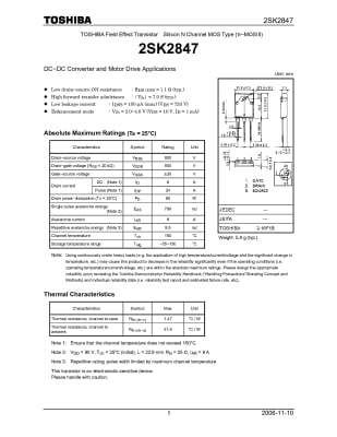 Транзистор 2SK2847 TO-3P