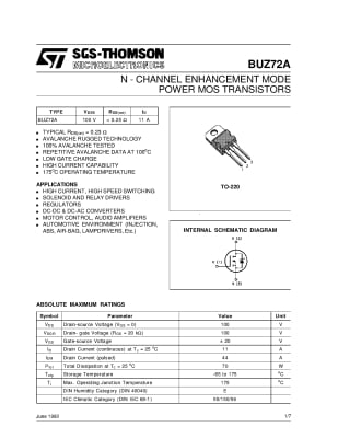 Транзистор BUZ72A TO-220