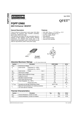 Транзистор FQP11N60C TO-220