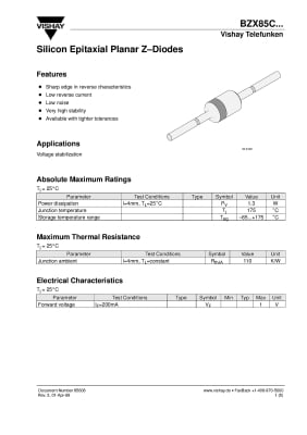 Диод ценеров  3V/1,3W