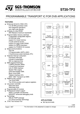 Интегрална схема ST20TP2BX50S