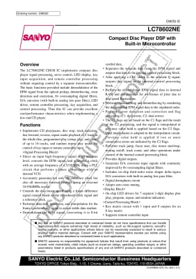 Интегрална схема  LC78602HN 8612