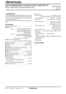 Интегрална схема M37160M8H-064F