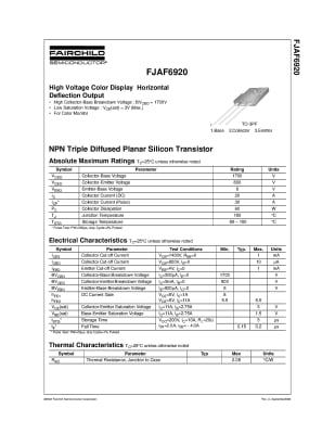 Транзистор FJAF6920A