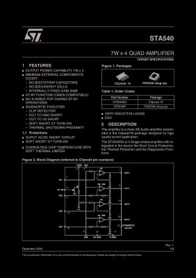 Интегрална схема  STA540SA