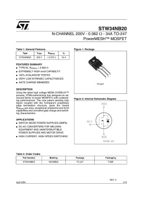 Транзистор STW34NB20 TO-247
