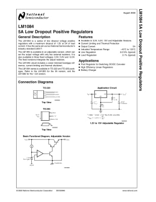 Интегрална схема LM1084IS- 3.3V TO-263