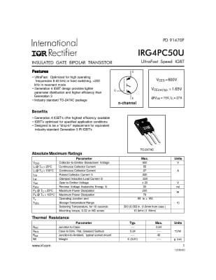 Транзистор IRG4PC50U  TO-247