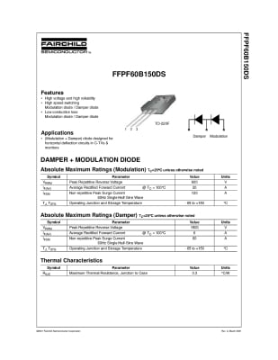 Диод FFPF60B150DS TO-220F