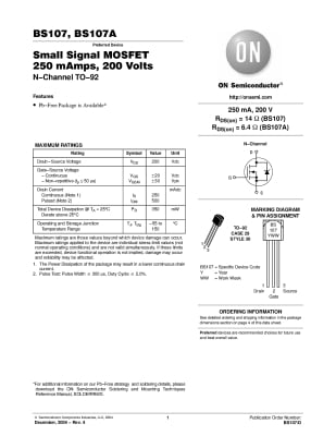 Транзистор BS107A TO-92
