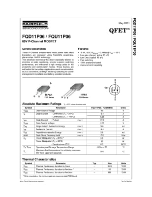 Транзистор FQU11P06