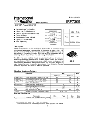 Транзистор IRF7309 SO-8