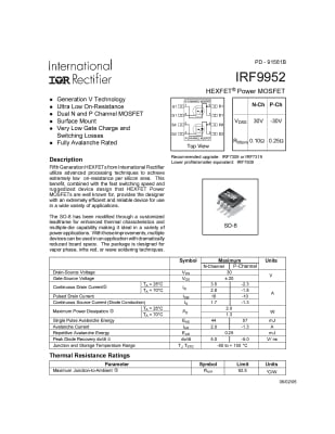 Транзистор IRF9952 SO-8