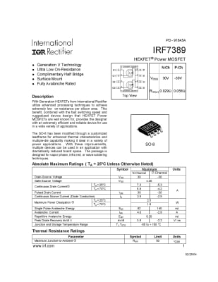 Транзистор IRF7389 SO-8