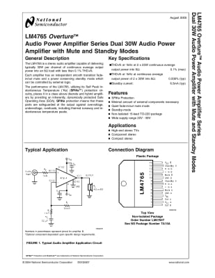 Интегрална схема  LM4765T
