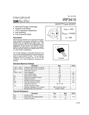 Транзистор IRF3415