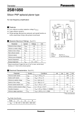Транзистор Транзистор 2SB1050 SC-63