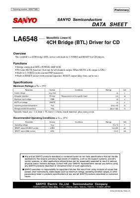 Интегрална схема  LA6548 SMD
