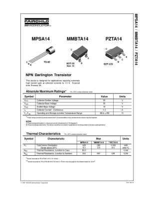 Транзистор MPSA14