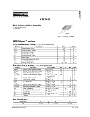 Транзистор KSC5027