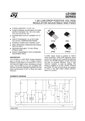 Интегрална схема LD1086V ADJ