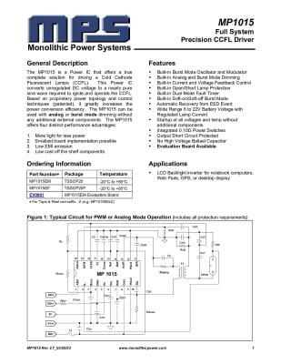 Интегрална схема  MP1015EF