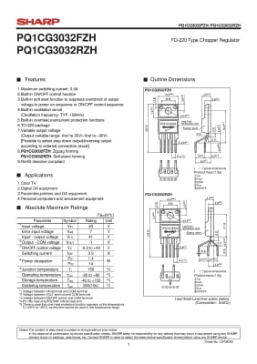 Интегрална схема PQ1CG3032FZH(PQ1CG303)