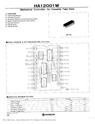 Интегрална схема  HA12001W