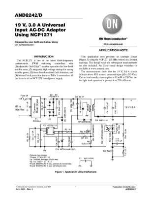 Интегрална схема NCP1271D65R2G SO-7