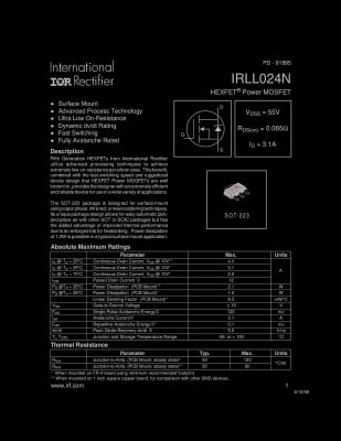 Транзистор IRLL024NQ