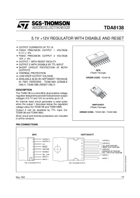 Интегрална схема  TDA8138    SIP-9