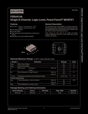 Транзистор FDS4410  SO-8